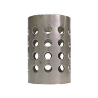 Flask d.80 x h.120 mm, AISI 310, thick. 3 mm, parallel holes without flange