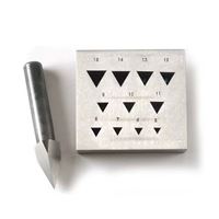 Bezel blocks with punches TRIANGULAR 5-15 mm, 17°