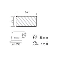 Labels Transparent 41 1020 X5, roll 1250 pcs