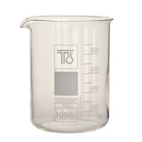 Alacsony üveg tartály kifolyóval (1000 ml)