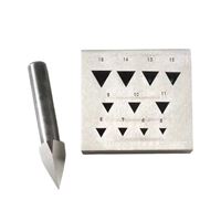 Bezel blocks with punches TRIANGULAR 5-15 mm, 17°