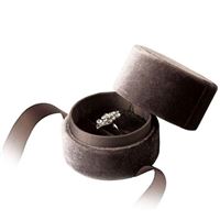 MEGAN Ring Jewellery Box - Graphite, diam.60 mm, height 55 mm