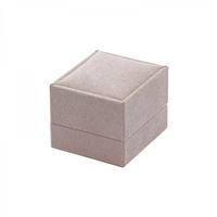 AMELIA Ring Jewellery Box - Sand, 42x42 mm