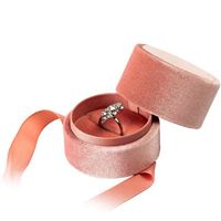 MEGAN Ring Jewellery Box - Pink, diam.60 mm, height 55 mm
