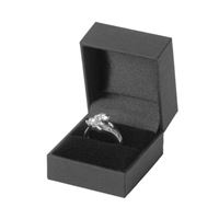 IDA Ring Jewellery Box - Black, 42x42 mm