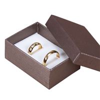 TINA esküvői gyűrűk, fülbevalók, 48x68 mm-es készlet - BROWN
