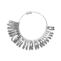 Chrome Plated Ring Gauge, width 4 mm, size 13-25 mm