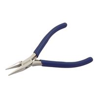 Chain Nose Pliers, size 115 mm, blue PVC handle