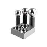 3 Hole Flat Dapping Block With 3 Punches Durston