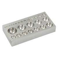 Flat Dapping Plate, 27 Full Falf-Spheres