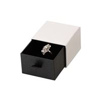 KAREN Ring Jewellery Box - White, 44x44 mm