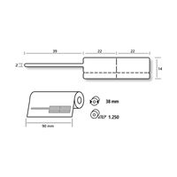 Labels White 34 1483 K4, roll 1250 pcs