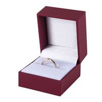 IDA Ring Jewellery Box - Burgundy, 42 x 42 mm