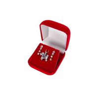 ANA Earrings, Pendant Jewellery Box - Red, 48x48 mm