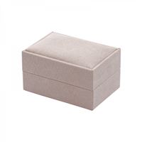 AMELIA Wedding Rings Jewellery Box - Sand, 74x44 mm