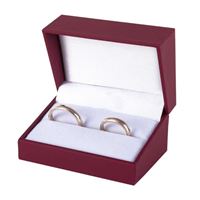 IDA Wedding Rings Jewellery Box - Burgundy, 73x50 mm
