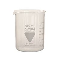 Alacsony üveg tartály kifolyóval (600 ml)