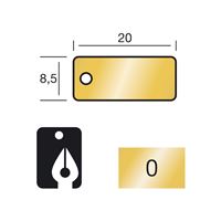 Címkék, PVC cérnaval 71 764A,arany, 100 db