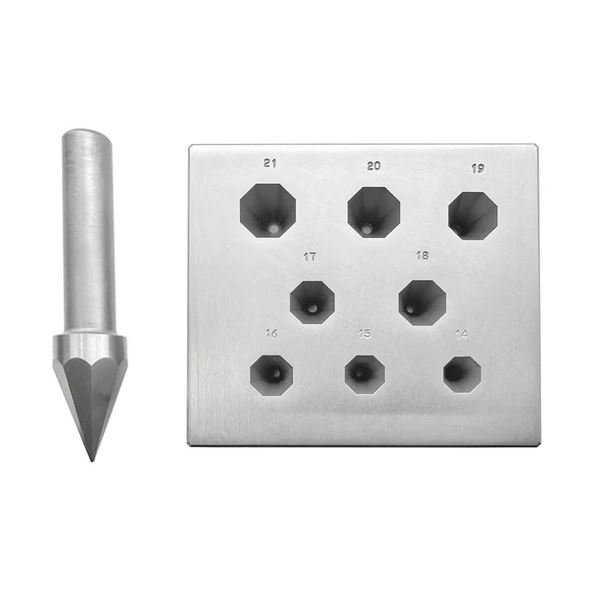 Bezel Blocks with Punches Octagonal 14-21 mm, 17°