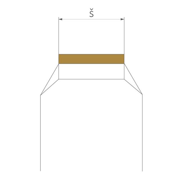 Gyémánt eszterga szerszám, hegyes kés sz= 3,00 mm, 120 °