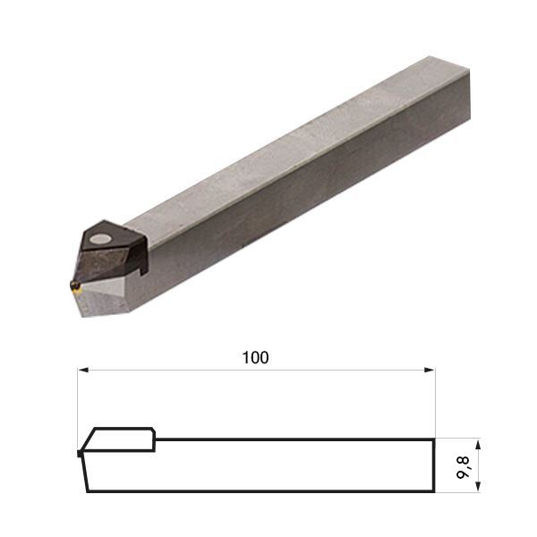 Gyémánt eszterga szerszám, kés, lineáris, sz= 3,00 mm, m= 0,60 mm