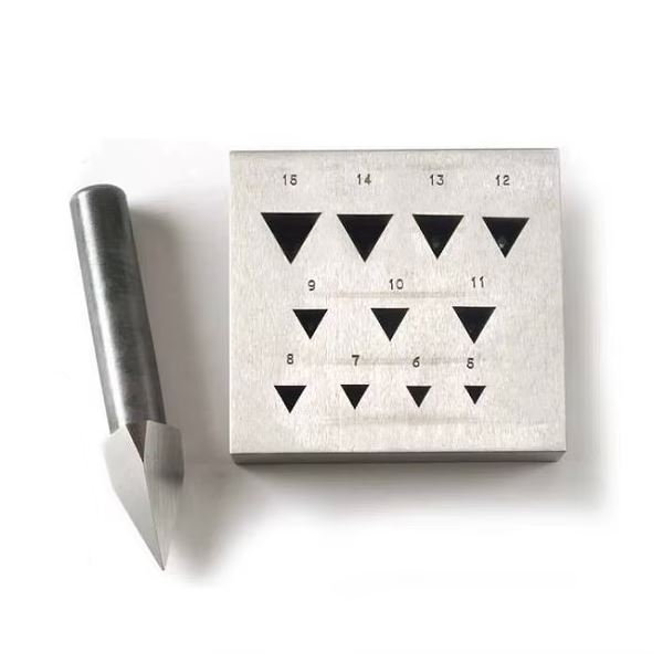 Bezel blocks with punches TRIANGULAR 5-15 mm, 17°