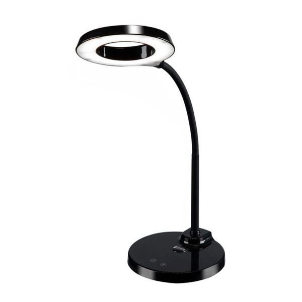 Jeweller’s LED Halo Table Lamp, Black