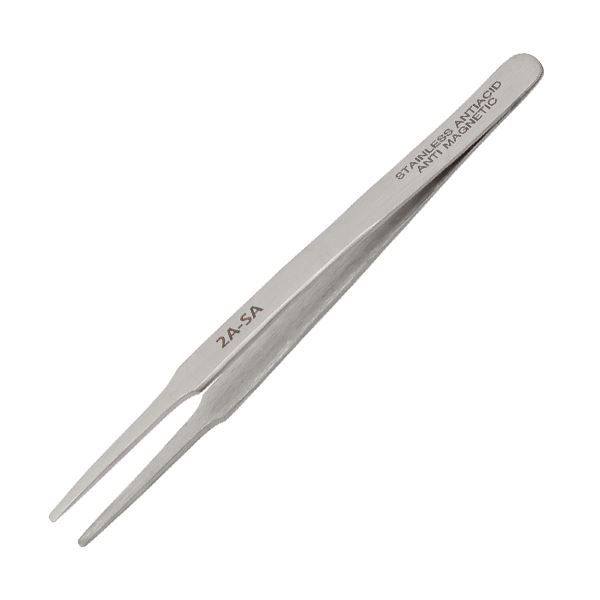 Tweezer No: 2A, Fine Point, Size 120 mm, Made of Anti Magnetic Anti Acid Steel