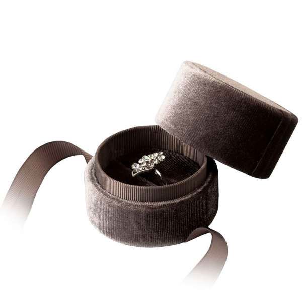 MEGAN Ring Jewellery Box - Graphite, diam.60 mm, height 55 mm