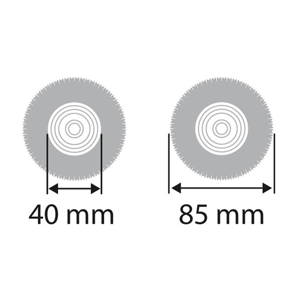 Kecske szőr korong, fa központ, átm. 40/85 mm