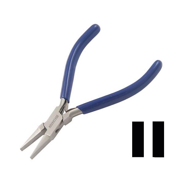 Flat Nose Pliers, size 115 mm, blue PVC handle