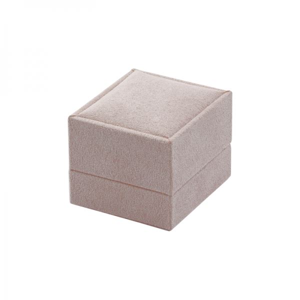 AMELIA Ring Jewellery Box - Sand, 42x42 mm