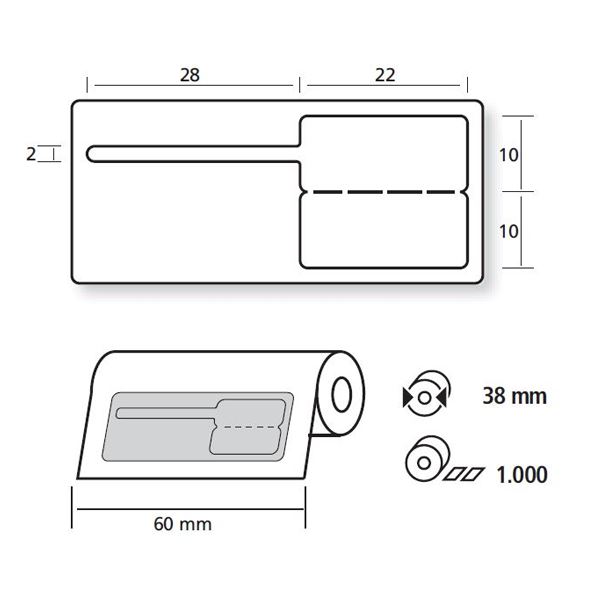 Címkék, ezüst 34 2050IR Z1SI, tekercs 1000 db