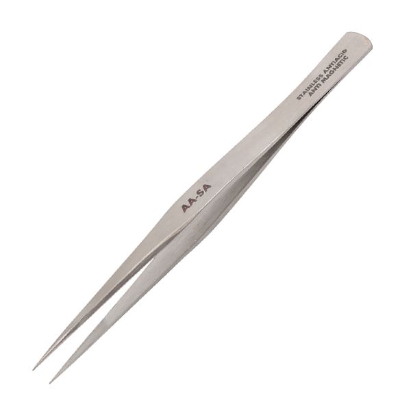 Tweezer No: AA, 130 mm, Anti Magnetic Anti Acid Stainless Steel