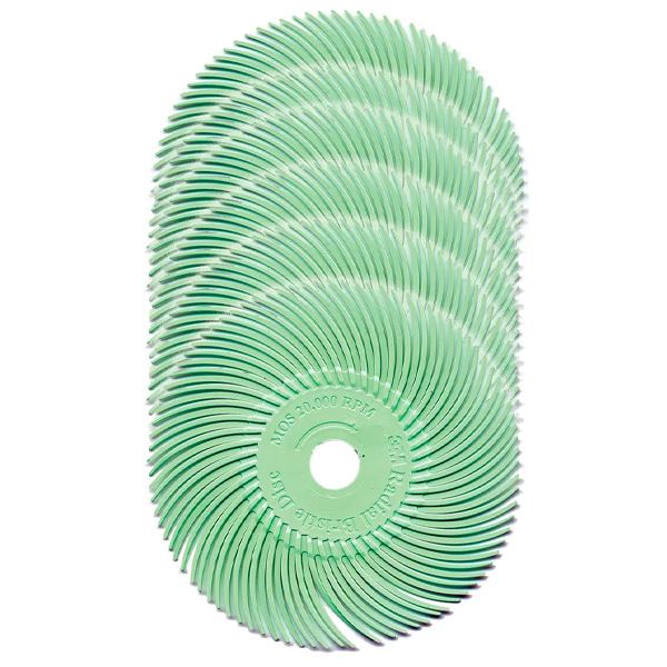 3M Radial Bristle Disc d. 76 mm, Grit 14000/1 Micron (lt. green)