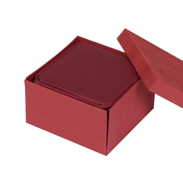 SATIN Watch Box - Burgundy, 95x95 mm