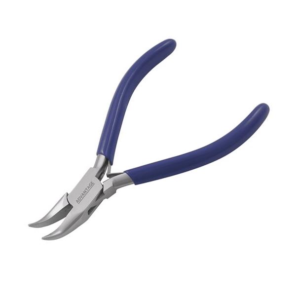 Chain Bent Nose Pliers, size 115 mm, blue PVC handle