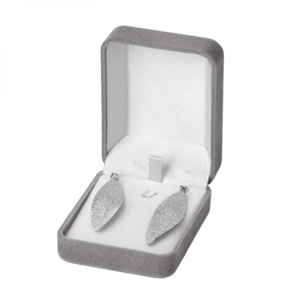 EMMA Earring Jewellery Box - Grey, 55x68 mm