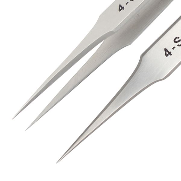 Tweezer No: 4, Fine Point, Size 120 mm, Made of Anti Magnetic Anti Acid Steel