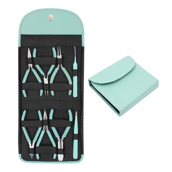 Beader´s Tools Set (8 pcs), Aqua Green