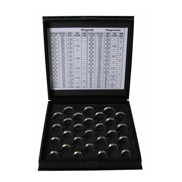 Ring size measuring tool width 4,50 mm, sizes 44-71 mm, separate, semi-circular inside