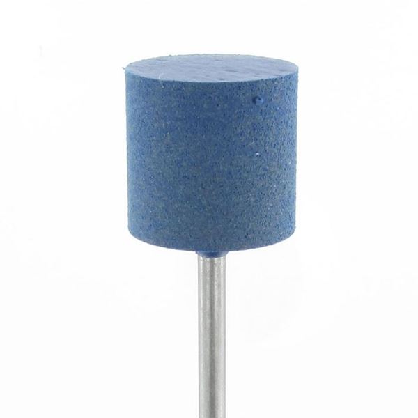 Szilikon-karbid, henger, szerelt 14x12 mm, kék, durva