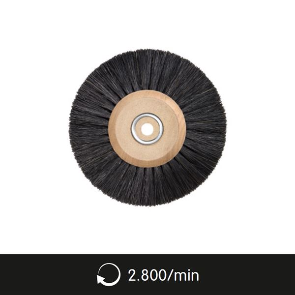 Polírozó kefe kerék 5 soros, átm. 40/68 mm, fekete