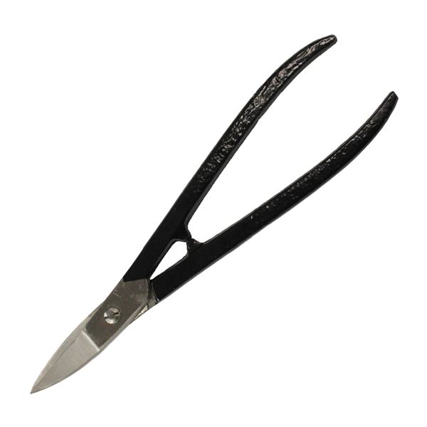 Lemezolló nyitott markolattal, hajlított, 170 mm