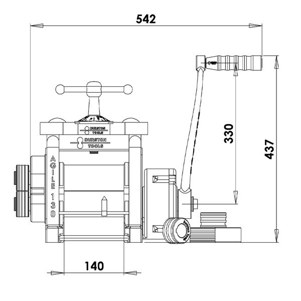Durston Agile Elite F140 lapos hengermű
