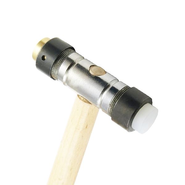 Brass, Nylon & Fibre Hammer, Face diam. 14 mm