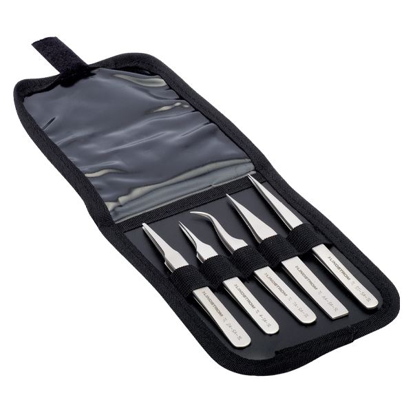 Precision Tweezers Set Lindström, 5 pcs