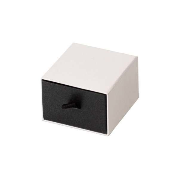 KAREN Ring Jewellery Box - White, 44x44 mm