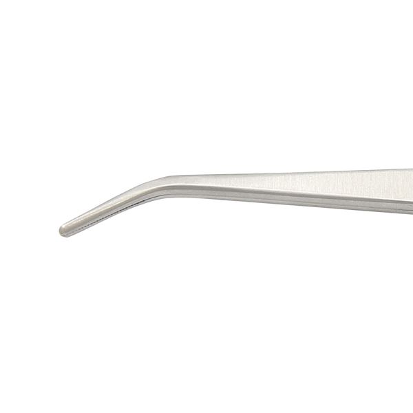 Cross Lock Curved Tweezer with Fiber Grips, 6-1/2"