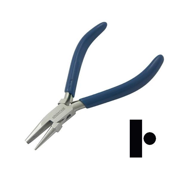 Round & Concave Pliers, 130 mm, Smooth Jaws with Double Leaf Spring and PVC Handles